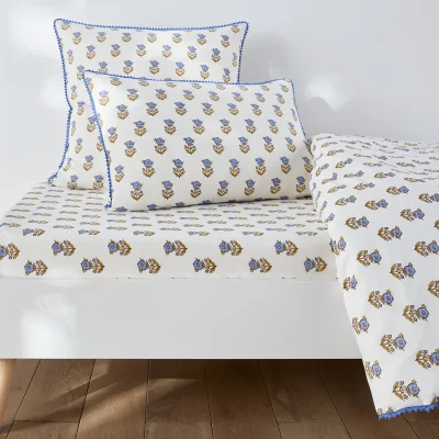 La Redoute Dimani Floral Print Washed Cotton Child's Fitted Sheet