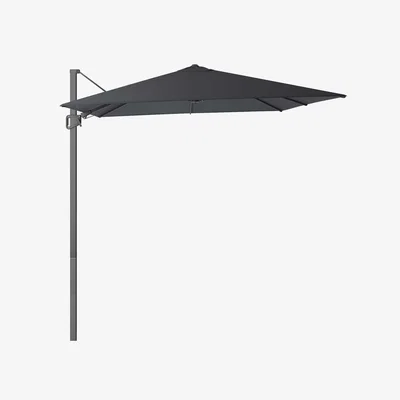 Barker and Stonehouse Reef 3m Parasol & Base with Wheels, Black | Barker & Stonehouse