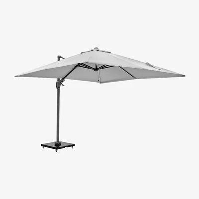 Barker and Stonehouse Lux LED Parasol, Light Grey | Barker & Stonehouse