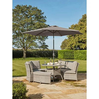 Cox and Cox Tilting Parasol Set - Taupe