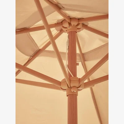 Cox and Cox Scalloped Parasol - Taupe