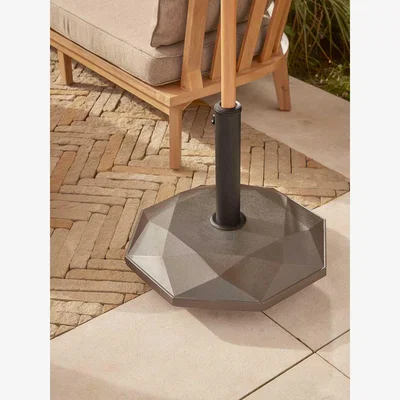Cox and Cox Taupe Geometric Parasol Base - 25Kg