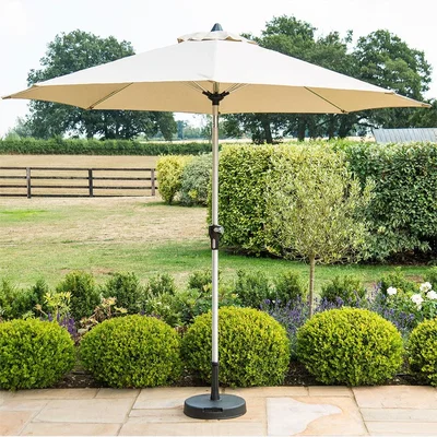 Cuckooland Maze Rattan 3m Round Garden Parasol - Beige
