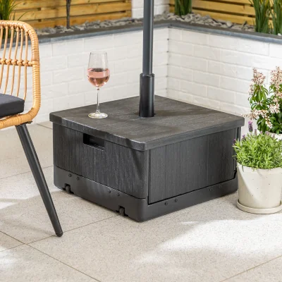 Christow Boxed Parasol Base with Wheels - 67kg