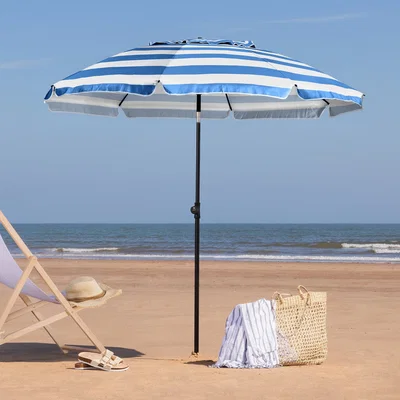 Christow Striped Beach Parasol - 2m