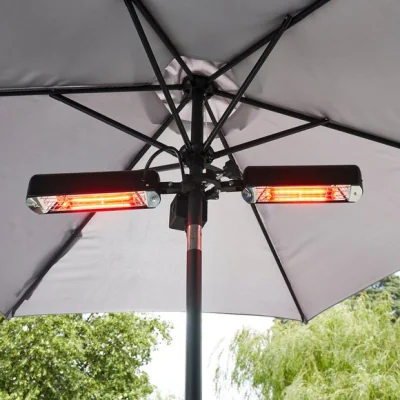 Dunelm Topaz 2 x 800W Parasol Heater Black