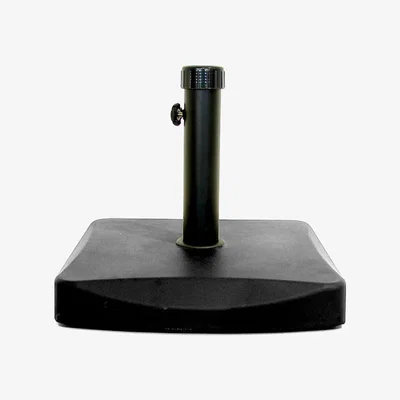 Dunelm Black Square Polycrete Parasol Base Black