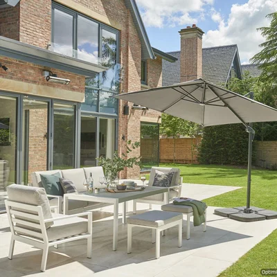 Dunelm Royce Taupe Junior Cantilever Parasol Taupe