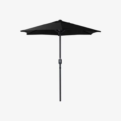 Dunelm Black Crank Parasol Black