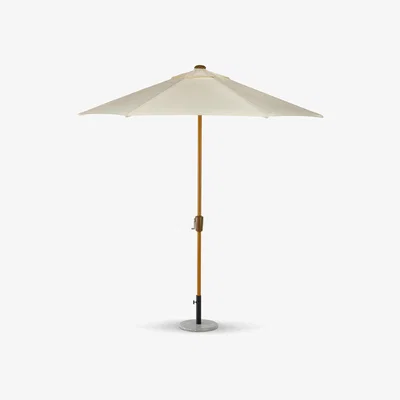 Dunelm Woodlook Crank and Tilt Parasol Cream
