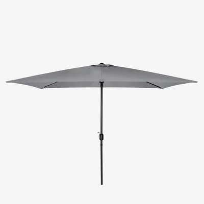 Dunelm 3m x 2m Light Grey Rectangular Crank Parasol