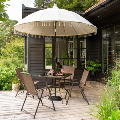 Dunelm Recycled Carousel Parasol 2.7m Cream