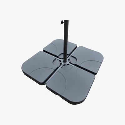 Dunelm Water Fillable Cross Stand Cantilever Parasol Base Black