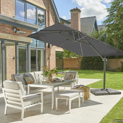 Dunelm Executive Carbon Cantilever Parasol Grey