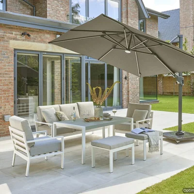 Dunelm Ambassador Soft Grey Cantilever Parasol Grey