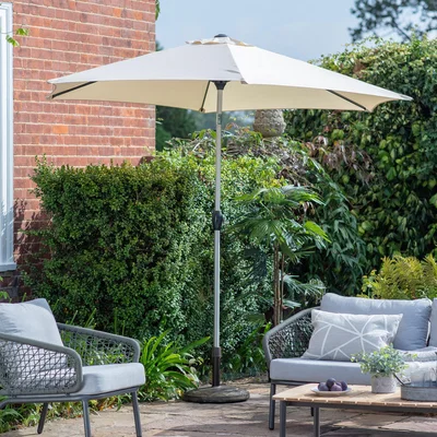 Dunelm Lecco 2.7m Parasol Cream