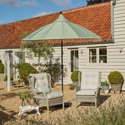 Dunelm Recycled Sage Green Carousel Parasol 2.7m Sage