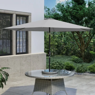 Furniture123 Light Grey Table Parasol with Cover Included - Aspen Outdoor