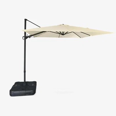 John Lewis John Lewis Freestanding 360 Aluminium Wind-Up Parasol & Base, 2.5m