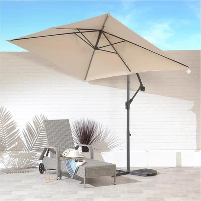John Lewis Suntime Wind-Up Tilt Rectangular Parasol, 2 x 3m