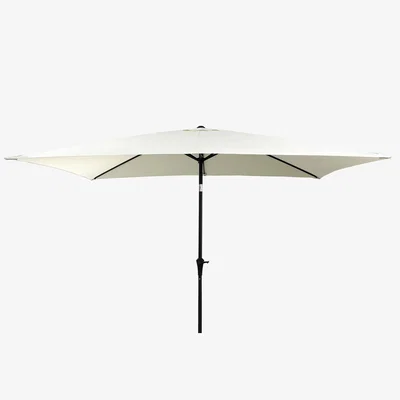 John Lewis John Lewis Aluminium Wind-Up Parasol, 3 x 2m, Oyster