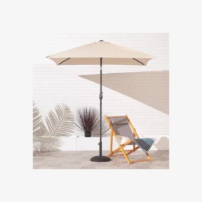 John Lewis Suntime Wind-Up Crank Tilt Square Parasol, 2m