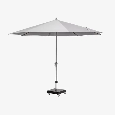 John Lewis Pacific Riva Centre Pole Parasol & Base with Cover, 3.5m, Luna Grey