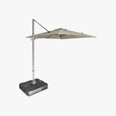 John Lewis John Lewis Freestanding 360 Aluminium Wind-Up Parasol & Base, 2.5m