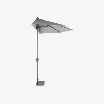 John Lewis KETTLER Menos Half Balcony Parasol & Base, 2.7m, Grey