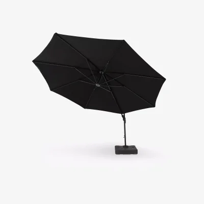 John Lewis Royalcraft 3.5m Freestanding Round Parasol & Base, Grey