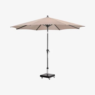 John Lewis Pacific Riva Centre Pole Parasol & Base with Cover, 3m, Taupe