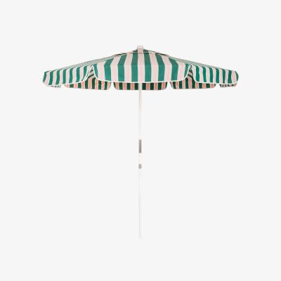 John Lewis Business & Pleasure Co. Striped Market Parasol, 2m, Green