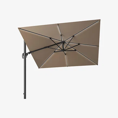 La Redoute Challenger Dual Tilt Easy Adjustable Cantilever Parasol with LED Lighting (3m x 3m)