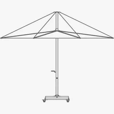 Made in Design Inumbra Parasol base - In concrete with wheels for Inumbra umbrellas by Extremis Grey