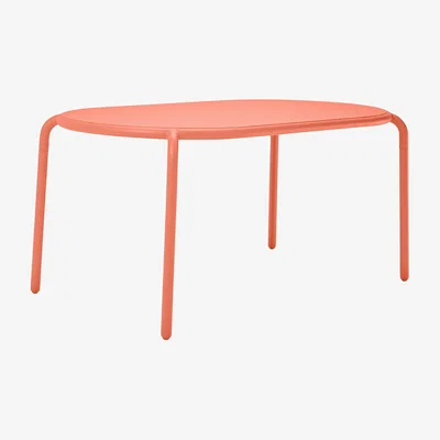Made in Design Oval table Toní Tavolo metal / 160 x 90 cm - Parasol hole + removable candle holder - Fatboy