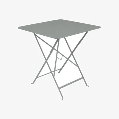 Made in Design Bistro Foldable table metal grey / 71 x 71 cm - Parasol hole - Fermob