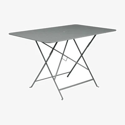 Made in Design Bistro Foldable table metal grey / 117 x 77 cm - 6 people - Parasol hole - Fermob
