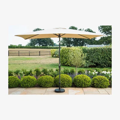 Olivia's Maze Rattan Parasol Rectangular Parasol Beige