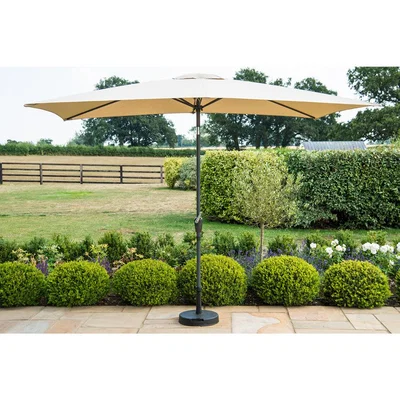 Olivia's Maze Parasol Rectangular Parasol Beige | Outlet