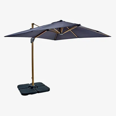 Downtown Hartman Aegean Folie 2.5m Square Cantilever and Cover - Dark Grey