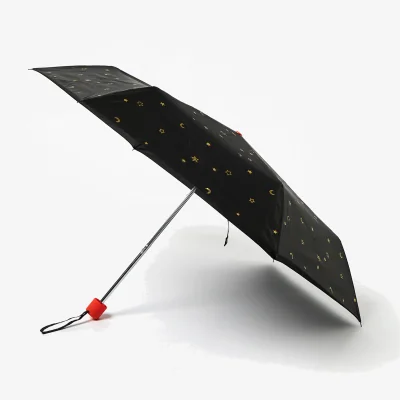 Oliver Bonas Black & Gold Night Sky Metallic Umbrella
