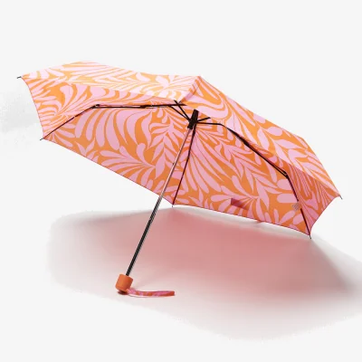 Oliver Bonas Pink & Orange Botanical Print Umbrella