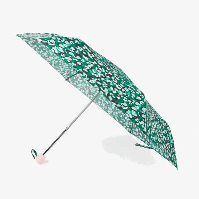 Oliver Bonas Painterly Animal Print Green Umbrella