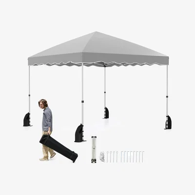 The Range Foldable Patio Canopy Tent - Grey