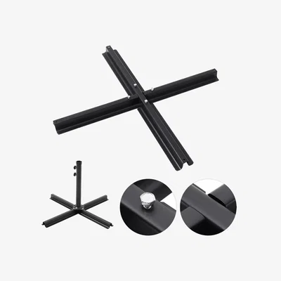The Range HomeScape Parasol Cross Base Metal Free Standing Stand - Black