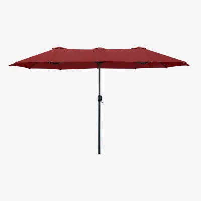 The Range Mountview Large Parasol Patio Umbrella Outdoor Garden Pool Sunshade - Red