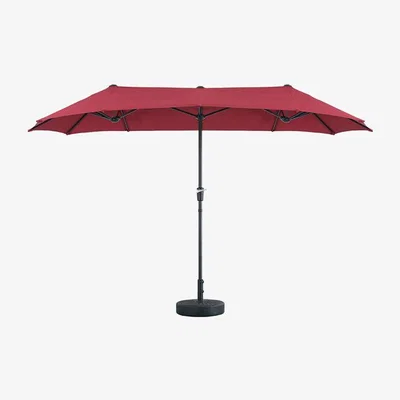 The Range Twin Head Parasol - Burgundy