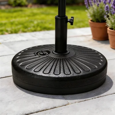 The Range Basque Black Plastic Parasol Base  - Black