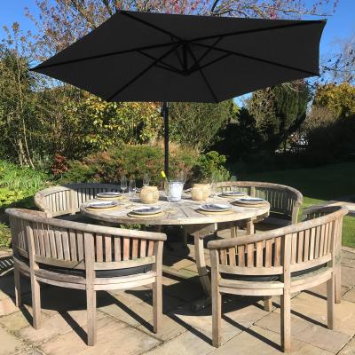 The Range Black Cantilever Parasol And Fan Base - Black