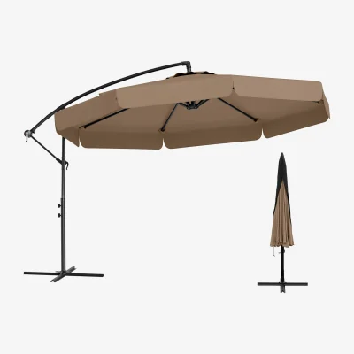 The Range Parasol Cantilever Umbrella with Tilt Adjustment - Brown